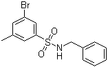 3-溴-5-甲基-N-苄基苯磺酰胺分子结构 (CAS 1020252-85-0)