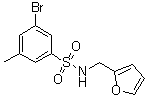 3-溴-N-(2-呋喃基甲基)-5-甲基苯磺酰胺分子结构 (CAS 1020252-90-7)