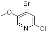 4-溴-2-氯-5-甲氧基吡啶分子结构 (CAS 1020253-15-9)