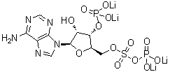 3'-腺苷酸 5'-(磷酸二氢酯) 5'-硫酸酸酐四锂盐分子结构 (CAS 102029-54-9)