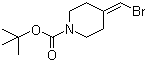 1-N-叔丁氧羰基-4-(溴亚甲基)哌啶分子结构 (CAS 1020329-80-9)