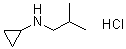 N-异丁基环丙胺盐酸盐分子结构 (CAS 1020353-46-1)