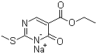 1,6-二氢-2-甲硫基-6-氧代-5-嘧啶甲酸乙酯钠盐 (1:1)分子结构 (CAS 102061-91-6)