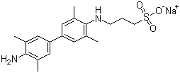 N-(3-磺丙基)-3,3',5,5'-四甲基联苯胺钠盐分子结构 (CAS 102062-36-2)