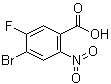 4-溴-5-氟-2-硝基苯甲酸分子结构 (CAS 1020717-99-0)