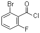2-溴-6-氟苯甲酰氯分子结构 (CAS 1020718-20-0)