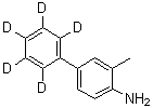 3-甲基联苯-4-胺-2',3',4',5',6'-d<sub>5</sub>分子结构 (CAS 1020718-97-1)