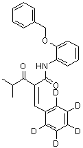 CAS # 1020719-18-9, 4-Methyl-3-oxo-N-[2-(phenylmethoxy)phenyl]-2-(phenyl-2,3,4,5,6-d<sub>5</sub>-methylene)pentanamide