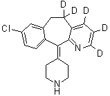 CAS 登录号：1020719-34-9, 8-氯-6,11-二氢-11-(4-哌啶基亚基)-5H-苯并[5,6]环庚三烯并[1,2-b]吡啶-2,3,4,5,5-d<sub>5</sub>