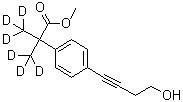 4-(4-羟基-1-丁炔-1-基)-alpha,alpha-二(三氘甲基)苯乙酸甲酯分子结构 (CAS 1020719-49-6)