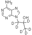 CAS # 1020719-54-3, 6-Amino-alpha-(methyl-d<sub>3</sub>)-9H-purine-9-ethan-alpha,beta,beta-d<sub>3</sub>-ol
