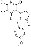 CAS # 1020719-59-8, 1-[(4-Methoxyphenyl)methyl]-5-(3-pyridinyl-2,4,5,6-d<sub>4</sub>)-2-pyrrolidinone