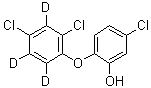 5-氯-2-(4,6-二氯苯氧基-2,3,5-d<sub>3</sub>)苯酚分子结构 (CAS 1020719-98-5)
