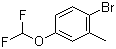 2-溴-5-二氟甲氧基甲苯分子结构 (CAS 1021172-76-8)