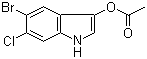 5-溴-6-氯-3-吲哚基乙酸酯分子结构 (CAS 102185-48-8)