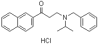 structure of CAS# 1021868-92-7, 3-[(1-Methylethyl)(phenylmethyl)amino]-1-(2-naphthalenyl)-1-propanone hydrochloride