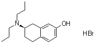 (7R)-7-(二丙基氨基)-5,6,7,8-四氢-2-萘酚氢溴酸盐分子结构 (CAS 1021878-34-1)
