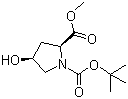 structure of CAS# 102195-79-9, N-Boc-顺式-4-羟基-L-脯氨酸甲酯