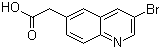structure of CAS# 1022091-93-5, 3-溴-6-喹啉乙酸