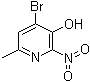 4-溴-6-甲基-2-硝基吡啶-3-醇分子结构 (CAS 1022250-67-4)