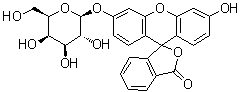 structure of CAS# 102286-67-9, 荧光素 beta-D-吡喃半乳糖苷