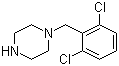 structure of CAS# 102292-50-2, 1-(2,6-Dichlorobenzyl)piperazine