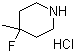 4-氟-4-甲基哌啶盐酸盐分子结构 (CAS 1023305-87-4)