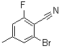 structure of CAS# 1023971-89-2, 2-Bromo-6-fluoro-4-methylbenzonitrile
