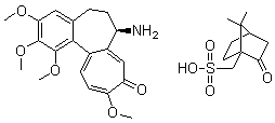 CAS 登录号：102419-97-6, (+)-N-去乙酰基秋水仙碱 d-樟脑磺酸盐