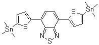 4,7-双(2-三甲基硅烷基噻吩-5-基)-2,1,3-苯并噻二唑分子结构 (CAS 1025451-57-3)
