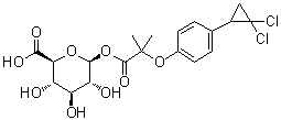 环丙贝特葡糖苷酸分子结构 (CAS 102623-15-4)