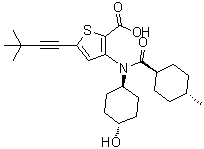 Lomibuvir分子结构 (CAS 1026785-55-6)