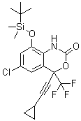 CAS # 1027042-31-4, 6-Chloro-4-(2-cyclopropylethynyl)-8-[[(1,1-dimethylethyl)dimethylsilyl]oxy]-1,4-dihydro-4-(trifluoromethyl)-2H-3,1-benzoxazin-2-one