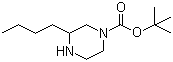 3-丁基-1-哌嗪甲酸叔丁酯分子结构 (CAS 1027511-70-1)
