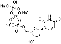 structure of CAS# 102814-08-4, 2'-Deoxyuridine-5'-triphosphate trisodium salt