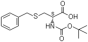 structure of CAS# 102830-49-9, N-(1,1-Dimethylethoxycarbonyl)-S-(phenylmethyl)-D-cysteine