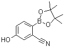 5-羟基-2-(4,4,5,5-四甲基-1,3,2-二氧硼杂环戊烷-2-基)苯甲腈分子结构 (CAS 1029439-74-4)