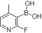 structure of CAS# 1029654-30-5, (2-氟-4-甲基吡啶-3-基)硼酸