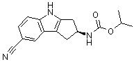 CAS 登录号：1029691-23-3, (S)-[7-氰基-1,2,3,4-四氢环戊二烯并[b]吲哚-2-基]氨基甲酸异丙酯
