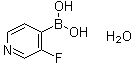(3-氟-4-吡啶基)硼酸水合物分子结构 (CAS 1029880-18-9)