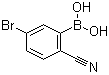 structure of CAS# 1032231-30-3, 3-Bromo-6-cyanophenylboronic acid