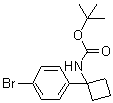 structure of CAS# 1032350-06-3, tert-Butyl [1-(4-bromophenyl)cyclobutyl]carbamate