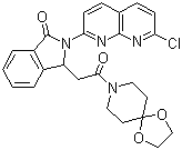 CAS # 103255-66-9, Pazinaclone, 2-(7-Chloro-1,8-naphthyridin-2-yl)-3-[2-(1,4-dioxa-8-azaspiro[4.5]decan-8-yl)-2-oxoethyl]-3H-isoindol-1-one
