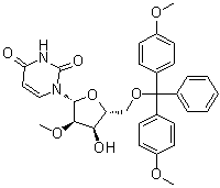 structure of CAS# 103285-22-9, 5'-O-(4,4'-Dimethoxytrityl)-2'-O-methyluridine