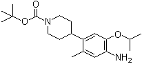 structure of CAS# 1032903-63-1, 4-(4-氨基-5-异丙氧基-2-甲基苯基)哌啶-1-羧酸叔丁酯