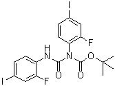 structure of CAS# 1033201-49-8, N-(2-氟-4-碘苯基)-N-[[(2-氟-4-碘苯基)氨基]羰基]氨基甲酸叔丁酯