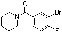 (3-溴-4-氟苯基)-1-哌啶基甲酮分子结构 (CAS 1033201-74-9)
