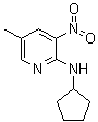 CAS 登录号：1033202-29-7, N-环戊基-5-甲基-3-硝基-2-吡啶胺
