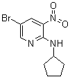 structure of CAS# 1033202-53-7, 5-Bromo-N-cyclopentyl-3-nitro-2-pyridinamine
