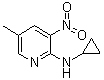 N-环丙基-5-甲基-3-硝基-2-吡啶胺分子结构 (CAS 1033202-65-1)
